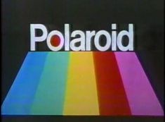 the logo for polaroid is shown on a television screen in this undated image