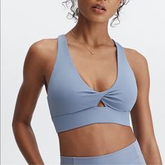 Fabletics Nwt Oasis Twist Front Sports Bra Light Blue New! Szs Questions? Leave A Comment Below! F34 Blue Seamless 4-way Stretch Activewear, Casual Activewear With Built-in Bra For Relaxation, Blue Activewear With Seamless 4-way Stretch, Blue Seamless Activewear With 4-way Stretch, Moisture-wicking Athleisure Activewear For Relaxation, Blue Sports Bra With Built-in Bra For Light Exercise, Blue Sports Bra With Built-in Bra For Workout, Supportive Seamless Activewear For Relaxation, Functional Moisture-wicking Activewear For Relaxation