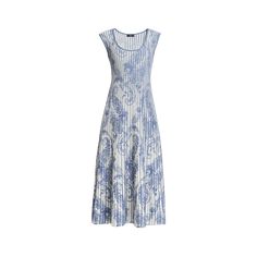 Etro knitwear midi dress in an allover paisley printed finish  Scoop neckline Sleeveless Hem falls below the knee A-line silhouette  Cotton/viscose/polyester Made in Italy Etro Paisley, Cotton Viscose, Bergdorf Goodman, Paisley Print, Scoop Neckline, The Knee, Paisley, Tops Designs, Knitwear