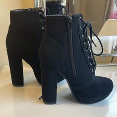 Platform Heels , Perfect With Jeans And White Top And You’re Favorite Demin Jacket Jeans And White Top, Cool Style Outfits, Artsy Shoes, Winter Goth, Lace Up Espadrille Wedges, Cute Emo Outfits, Emo Things, Random Products, Buyable Pins