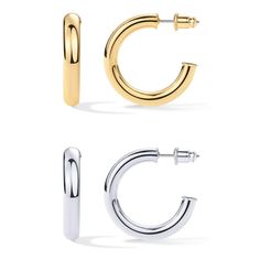 PRICES MAY VARY. Trendy and stylish hoop earrings with a modern twist. These versatile earrings are 4.5mm thick and are 30mm (1.2 Inches) long. These lightweight chunky hoops are perfect to wear for extended periods of time. They are plated in 14K Gold for a long-lasting brilliant finish and to be Hypoallergenic, lead-free, and nickel-free. ✦ 60-DAY GUARANTEE ✦ Your happiness is our number one priority. To ensure your complete satisfaction, we offer a hassle-free 60-Day money-back guarantee. To Chunky Hoop Earrings, Chunky Earrings, Chain Earrings, Jewelry Earrings Hoops, Everyday Jewelry, Gold Hoop, Gold Hoop Earrings, Quality Jewelry, Recycled Materials