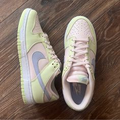 Nike Dunk Low ‘Lime Ice’ Size Women’s 9 Men’s 7.5 Cream Base With Lime Green And Periwinkle Swoosh Brand New No Box Never Worn Green And Periwinkle, Womens Athletic Shoes, Nike Green, New Green, Nike Dunk Low, Dunk Low, Nike Dunk, Nike Dunks, Nike Air Force Sneaker