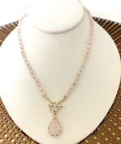 Welcome to my original designs which are all handmade. I prefer to use gemstones and natural stones. Thank you for visiting my shop!  Up to sale Real Natural Polished Rose Quartz Lariat Toggle Necklace: 17 inches long ,18 K Gold plated  Shipped with USPS First Class. Beaded Crystal Lariat Necklace For Gifts, Beaded Lariat Crystal Necklace For Gifts, Elegant Toggle Necklace With Natural Stones For Gift, Elegant Gemstone Toggle Necklace Gift, Adjustable Rose Quartz Beaded Necklace As Gift, Rose Quartz Beaded Jewelry Gift, Adjustable Rose Quartz Beaded Necklace For Gift, Rose Quartz Beaded Jewelry For Gift, Adjustable Single Strand Lariat Necklace As Gift