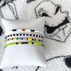 🎃🎃This is Halloween 🎃🎃 Bead Bracelet Stack, Tiny Bead Bracelet, Small Bead Bracelet, Stack Bracelets, Oogie Boogie, Jack And Sally, Stackable Bracelets, Nightmare Before, Bracelet Stack