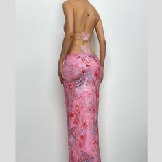 Butterfly Back Dress, Hawaii Fits, Butterfly Applique, V Neck Maxi Dress, Summer Party Outfit, Jhene Aiko, Butterfly Dress, Pink Maxi Dress, Pink Outfits