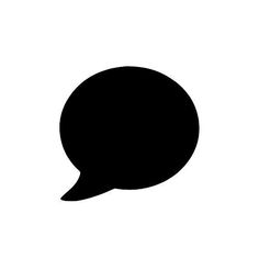 a black and white silhouette of a speech bubble