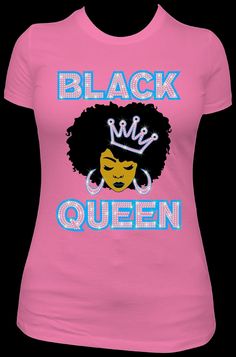 a women's t - shirt with the words black queen on it