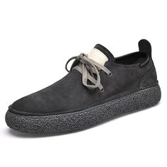 Category:Sneakers; Upper Materials:Suede; Lining Materials:PU; Gender:Men's; Toe Shape:Round Toe; Outsole Materials:Rubber; Closure Type:Lace-up; Function:Comfortable,Slip Resistant; Listing Date:07/19/2024 Wexleyjesus Shoes, Casual Shoes Men, Comfortable Loafers, All Black Shoes, Mens Walking Shoes, Men Suede, Popular Shoes, Man Fashion, Casual Shoe