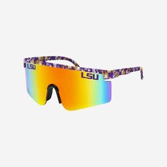 LSU Tigers Floral Large Frame Sunglasses FOCO - FOCO.com Multicolor Sports Sunglasses With Uv Protection, Multicolor Sports Sunglasses With Uva Protection, Multicolor Sport Sunglasses With Uva Protection, Multicolor Shield Sunglasses With Uva Protection For Sports, Multicolor Tinted Sports Sunglasses, Trendy Shield Sunglasses With Gradient Lenses For Sports, Multicolor Sports Sunglasses For Summer, Sporty Multicolor Sunglasses With Uv Protection, Multicolor Shield Sunglasses For Sports With Tinted Lenses