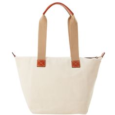 A Total Classic  A classic silhouette meets iconic lightweight Italian cotton canvas in this casual carryall, perfect for warm weather adventures and more. Casual Cream Canvas Bag For Travel, Casual Canvas Bag With Leather Trim And Double Handle, Casual Cream Canvas Bag With Leather Handles, Casual Waxed Canvas Weekender Bag, Casual Coated Canvas Satchel Bag, Casual Weekender Bag With Canvas Lining, Casual Canvas Weekender Bag With Zipper Pocket, Casual Weekender Bag With Satchel Shape, Casual Beige Bags For Weekend Trips