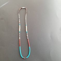 This gorgeous hand-strung with mix heishi bead, seashell necklace will look amazing with a Southwestern style. Length: 18 inches Free shipping Necklace is hand- strung by me. Thank you for looking! https://www.etsy.com/shop/lovelyturquoise Southwestern Style Heishi Beads Jewelry For Beach, Handmade Southwestern Beaded Necklaces For Beach, Beach Turquoise Heishi Beads Necklace, Southwestern Turquoise Beaded Necklaces For Beach, Bohemian Turquoise Necklace With Colorful Heishi Beads, Handmade Southwestern Necklace For Beach, Turquoise Southwestern Beaded Necklace For Beach, Southwestern Colorful Beaded Jewelry For Beach, Southwestern Style Colorful Beaded Jewelry For Beach