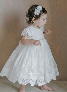 Teter Warm Baptism Christening Special Occasion Party Lace Dress For Baby Baby Christening Outfit, Girls Communion Dresses, Girls Crown, Flower Girl Crown, Crystal Belt, Christening Outfit, Girls Pageant Dresses, Christening Dress, Princess Collection