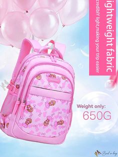 Bird in Bag - Adorable Backpacks For Girls, Waterproof And Lightweight Design Cute Pink Backpack For Outdoor Activities, Pink Bags For Outdoor And Back To School, Pink Nylon Kawaii Backpack, Back To School Pink Waterproof Backpack, Cute Pink Nylon Backpack, Cute Pink Bag For Outdoor Activities, Cute Pink Bags For Outdoor Activities, Cute Pink Nylon Bag, Pink Waterproof Backpack