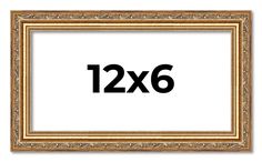 a gold frame with the number 12x6 in it