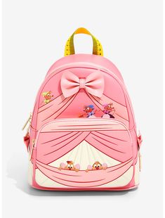 Loungefly Disney Cinderella Pink Dress Peek-a-Boo Mini Backpack Cinderella Pink Dress, Cinderella Dress Disney, Cinderella Mice, Beautiful Backpacks, Mini Mochila, Disney Cinderella, Loungefly Bag, Disney Bag, Loungefly Disney