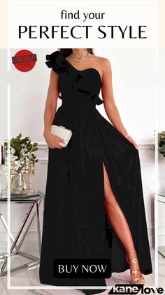 Sexy Elegant Print Patchwork Flounce Oblique Collar Dresses(6 Colors) Black Stretch Chiffon Dress, One Shoulder Solid Color Maxi Dress For Party, One-shoulder Solid Color Maxi Dress For Party, One-shoulder Non-stretch Party Dress, Solid Color Chiffon Maxi Dress For Party, Solid Chiffon Maxi Dress For Party, Black One-shoulder Dress For Banquet, Chiffon Maxi Dress For Party, Collar Dresses