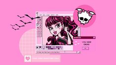 Creepy Cute Desktop Wallpaper, Draculaura Desktop Wallpaper, Draculaura Computer Wallpaper, Laptop Wallpaper Monster High, Draculaura Wallpaper Laptop, Monster High Pc Wallpaper, Monster High Desktop Wallpaper, Cutecore Wallpaper Computer, Gaming Background Wallpaper Pc