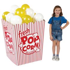 PRICES MAY VARY. Festive Atmosphere: Create an instant focal point that sets the stage for a fun and Capture everyone's attention with Giant popcorn box large Playful And Nostalgic Theme: Transform any space into a vibrant carnival-like setting with these eye-catching decorations. popcorn buckets Includes 12 white and 12 yellow 9" latex balloons Elevate Celebrations: Bring the spirit of a carnival to your parties, festivals, and special events, making them truly memorable. popcorn containers for Cardboard Stand, Carnival Party Decorations, Cardboard Standup, Movie Night Birthday Party, Movie Birthday Party, Hollywood Party Theme, Movie Themed Party, Popcorn Bucket, Backyard Movie