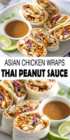 Chicken Wrap, Think Food, Chicken Wraps, Peanut Sauce