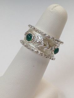 925 STERLING SILVER RING  GREEN ONYX IS  4 mm ROUND EACH RING WIDTH IS 12 mm RING SIZE IS 7 WITH GIFT BOX Handmade Silver Rings, Smoky Quartz Ring, Round Rings, Onyx Ring, Silver Rings Handmade, Quartz Ring, Garnet Rings, Green Onyx, Favorite Rings