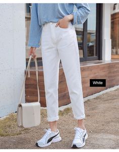 Material: CottonLength: Ankle-Length PantsAge: Ages 18-35 Years OldModel Number: women jeansItem Type: JEANSGender: WOMENStyle: CasualFabric Type: StripeWaist Type: highClosure Type: Button FlyDecoration: NoneJeans Style: Pencil PantsFit Type: RegularWash: LightSize: 25 26 27 28 29 30 31 32Color: White Beige Black Sky Bluejeans woman: high waist jeansboyfriend jeans for women: mom jeansstreet style: jeans womenblack jeans: white jeanswomens jeans: plus size jeansstreetwear: ladies pantssale item High Waist Non-stretch Solid Color Jeans, Non-stretch High Waist Solid Color Jeans, Non-stretch Straight Leg Solid Color Jeans, Non-stretch Straight Leg Jeans, Trendy Solid Color Jeans, Trendy Solid Color Denim Jeans, Casual Mid-rise Solid Color Jeans, Trendy Straight Leg Solid Color Jeans, Fall Cropped Straight Jeans