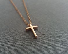 Gold Cross Necklace Cross Jewelry Tiny Cross Small Gold | Etsy Tiny Gold Cross Necklace, Minimalist Crucifix Charm Necklace As Gift, Minimalist Cross Pendant Charm Necklace, Minimalist Rose Gold Cross Necklace, Minimalist Rose Gold Cross Pendant Necklace, Minimalist Tarnish-resistant Yellow Gold Cross Necklace, Dainty 14k Gold-filled Cross Necklace, Gold-tone Cross Necklace Gold Plated, 14k Gold-filled Yellow Gold Cross Necklace As Gift