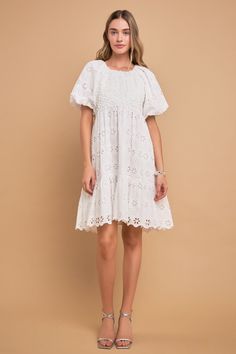 This Knit and Embroidery Combo Dress provides a truly timeless look. It features a round neckline short puff sleeves and scalloped hem detailing for a touch of elegance. This dress offers classic style and timeless appeal that looks great for any event. Round neckline Short puff sleeves Back neck button closure Scalloped hem Lined Hand wash cold Do not bleach Do not tumble dry Iron low Shell: 100% Cotton Contrast: 75% Polyester 25% Acrylic Lining: 100% Cotton Exclusive of Decoration Exclusive of Mom Apparel, Effortless Chic Style, Combo Dress, Grad Pics, Halloween Snacks, Tiered Midi Dress, Striped Midi Dress, Poplin Dress, Pleated Midi Dress