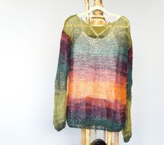 😍 One of the favourites in my shop : Orange and Teal Sweater, Loose Knit Top, Grunge Sweater, Sheer Blouse, Spring Sweater, Long Sleeve, Boho, PsychedelicTop https://www.etsy.com/listing/267372930/orange-and-teal-sweater-loose-knit-top?utm_campaign=crowdfire&utm_content=crowdfire&utm_medium=social&utm_source=pinterest Long Sleeve Open Knit Sweater For Festival, Multicolor Bohemian Open Knit Sweater, Bohemian Multicolor Open Knit Sweater, Multicolor Oversized Open Knit Sweater, Oversized Multicolor Open Knit Sweater, Bohemian Green Knit Sweater, Green Bohemian Knit Sweater, Handmade Green Bohemian Sweater, Bohemian Oversized Sweater For Layering