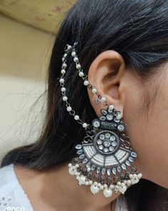 Shop this unique antique looking set handcrafted with love by the experienced craftsmen just for you. you can pair the set with ethnic attire as well as casual to have a statement fusion look. White Alloy Earrings For Wedding, White Alloy Wedding Earrings, White Alloy Drop Earrings, Handmade Elegant Alloy Earrings, Silver Alloy Drop Pearl Earrings, Silver Alloy Jewelry With Pearl Drop, Party Pearl Drop Alloy Jewelry, Handmade Alloy Earrings For Party, Handmade Alloy Drop Earrings