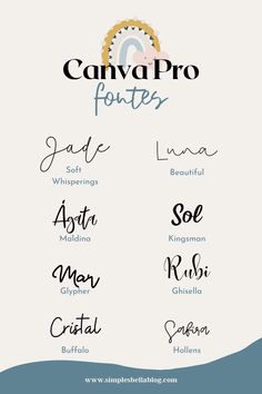 the canva pro font family