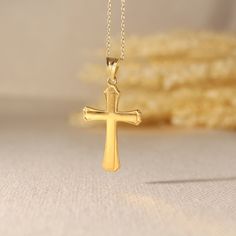 14k Gold Cross Necklace Gold Crucifix Pendant 14k Solid Gold Plate Necklace unique necklace who loves christian jewelry! ➤ Necklace Details * 14K Yellow Gold * Chain Gold Color Options; 14K White, Yellow, Rose Gold * Gold chain width: 0.25*0.30 millimeter ➤ Gold Pendant Details * Symbol Pendant width: 15 millimeters * Symbol Pendant length: 25 millimeters * Ready to Ship 1-2 Business Days 💍 ISEA Jewels' pieces are handcrafted by 10-15 years of experienced craftsmen and made to order in a very s 14k Gold Cross Pendant Necklace For First Communion, 14k White Gold Crucifix Necklace, Yellow Gold Crucifix Necklace Tarnish Resistant, 14k White Gold Cross Pendant, Yellow Gold Tarnish-resistant Crucifix Necklace, Tarnish Resistant Yellow Gold Crucifix Necklace, 14k Gold Cross Pendant For First Communion, 14k Gold Cross Necklace Tarnish Resistant, Sterling Silver Crucifix Necklace In Yellow Gold