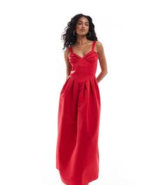 Dress by The Frolic Exclusive to ASOS V-neck Fixed straps Corset-style waist Zip-back fastening Regular fit Corset Maxi Dress, Style Corset, Satin Cami, Spring Floral Dress, Long Black Dress, Satin Slip Dress, Maxi Dress Trend, Corset Style, Orange Dress