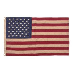 an old american flag with white stars on it