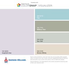 the color scheme for sherylin - williams's colorsnap visualizer