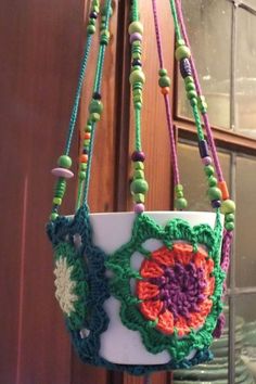 Cool 🍁🍁Flower Pots for Home Decoration Design Ideas Beginner Haken, Crochet Plant Hanger, Crochet Plant, Crochet Decoration, Crochet Home Decor, Crochet Flower Patterns, Crochet Tops, A Hook