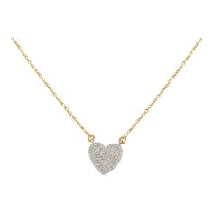 Dainty Diamond Heart Pendant Necklace in 18K Gold studded with round cut diamond. This stunning piece of jewelry instantly elevates a casual look or dressy outfit.  April birthstone diamond brings love, fame, success and prosperity. Designed with diamond studded in heart making a stunning delicate necklace. This is a perfect Unique Gift, Bridal Shower Gift, Secret Santa Gift, Gift For Sister, Mother Daughter Gift, Bride To Be Gift, Bridesmaid Gift, Thanksgiving Gift, Granddaughter Gift, Christma Luxury Heart Cut Single Diamond Necklaces, Luxury Heart Cut Diamond Necklace With Accents, Luxury Heart Cut Diamond Necklace With Single Cuts, Luxury Heart Cut Necklaces With Pave Setting, Luxury Heart Cut Necklace With Pave Setting, Diamond Heart Cut Necklace Fine Jewelry, Dazzling Heart Cut Diamond Necklace With Single Cut Diamonds, Diamond Heart Cut Fine Jewelry Necklace, Heart Cut Diamond Necklace Fine Jewelry