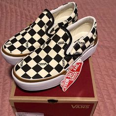 Vans Classic Stacked Slip On. Women’s Size 7.5 Checkerboard/ Multi/ True. Brand New In Box, Tag Attached. Hard To Find New. Kente Styles, Shoes Vans, Vans Slip On, Vans Off The Wall, Vans Black, Vans Classic, Womens Vans, Hope Chest, Vans Shoes