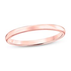 Wedding Band 10K Rose Gold 2mm | Kay Classic Pink Gold Ring, Classic 14k Rose Gold Stackable Rings For Promise, Classic 14k Rose Gold Stackable Promise Rings, 14k Rose Gold Classic Stackable Promise Rings, Classic 14k Rose Gold Stackable Rings, 14k Rose Gold Stackable Rings For Formal Occasions, Polished Rose Gold Stackable Rings With Round Band, Rose Gold Stackable Rings With Polished Finish, Polished Rose Gold Stackable Rings