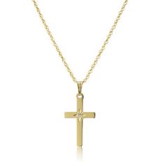 14k Yellow Gold Classic Solid Polished Diamond Accent Cross. A Beautiful, Classic, Timeless Design. All Our Diamond Suppliers Confirm That They Comply With The Kimberley Process To Ensure That Their Diamonds Are Conflict Free. Hand Crafted In The Usa. Pendant Is 3/4" Tall By 1/2" Wide. Item No. Bhe664 Classic Gold Diamond Necklace With Polished Finish, Luxury Gold Diamond Cross Pendant Necklace, Formal Yellow Necklaces With Polished Finish, Formal Yellow Necklace With Polished Finish, Fine Jewelry Yellow Gold Cross Diamond Necklace, 14k Gold Yellow Polished Necklace, Yellow 14k Gold Pendant Necklace, Elegant Yellow Gold Cross Pendant Diamond Necklace, Elegant Yellow Gold Diamond Cross Pendant Necklace