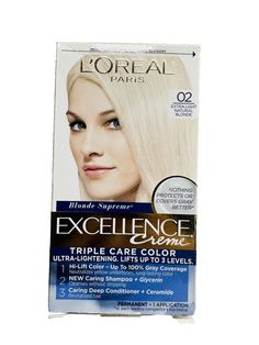 Loreal Paris Excellence Creme Permanent Hair Color, 02 Extra Light Natural 100. ShipN24Hours. Inventory Location 7823. Permanent Hair Color, Loreal Paris, Health And Beauty, Hair Care, Hair Color, Paris, Hair Styles, Hair, Beauty