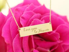 A beautiful custom piece of jewelry with a very personal touch to it - what can be better? Let's make a signature necklace tracing yours or your loved ones handwriting - it's elegant and unique. We can use a signature, a name or any word that you would like to be captured. This is a solid gold nameplate that comes in two sizes: 1.25 in wide and 0.33 in tall (longer chains are available at the drop down menu) 1.5 in wide and 0.4 in tall (longer chains are available at the drop down menu) Add birthstone - $20each or diamonds - $45 each, please send a message and I will create a custom listing with your specifications and price. To add more birthstones https://etsy.me/31k4A1z To add more diamonds https://etsy.me/318joQF Send me a message with more information on what your vision for the signa Gold Name Plate Necklace, Gold Name Plate, Name Plate Necklace, Handwriting Jewelry, Signature Necklace, Hand Writing, Plate Necklace, Gold Monogram, Jewelry Christmas