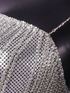 Rhinestone fringe metal crop top. Silver Sequined Crop Top For Club, Glamorous Silver Cropped Top, Silver Rhinestone Crop Top For Party, Evening Crop Top With Rhinestones, Glamorous Cropped Crop Top With Rhinestones, Glamorous Cropped Rhinestone Crop Top, Glamorous Silver Crop Top With Rhinestones, Rhinestone Fringe, Fringe Top