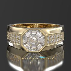 🖊️ Ring Size - 4 to 12 🖊️ Metal - Solid white gold, yellow gold, platinum, Silver 🖊️ Ring weight - 12g (it may vary as per ring size) 🖊️ Stone Shape - Octagon 🖊️ Gem Type - Moissanite or Lab Grown Diamonds 🖊️ Stone Size - Center Stone 9mm, Side Stone 1.6mm 🖊️ Total Stone Weight - Center Stone 3CT, Side Stone 0.47CT 🖊️ Stone Color - White (Colorless) 🖊️ Hallmark 𝐂𝐞𝐧𝐭𝐞𝐫 𝐃𝐢𝐚𝐦𝐨𝐧𝐝 𝐃𝐞𝐭𝐚𝐢𝐥𝐬:- 💎EF, VVS, Excellent Cut, 3CT 𝐒𝐢𝐝𝐞 𝐃𝐢𝐚𝐦𝐨𝐧𝐝 𝐃𝐞𝐭𝐚𝐢𝐥𝐬:- 💎 EF, VVS, Luxury White Octagon Ring, Formal White Octagon Ring, Diamond Mens Ring, Silver Ring For Men, Gents Ring, Ring For Men, Mens Ring, Pretty Rings, Men's Ring