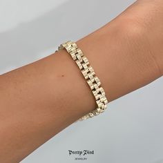 Product Details + Care - 18k Yellow Gold Plated Base Metal - 1 Bracelet - Wipe Clean Available 7” Length Only. Photos Pretty Bird Usa Llc 2023 Ig @Prettybird_usa Www.Prettybirdjewelry.Com Timeless Gold Tennis Bracelet Tarnish Resistant, Timeless Rectangular Jubilee Bracelet, Everyday Gold Tarnish Resistant Tennis Bracelet, Timeless Adjustable Gold Tennis Bracelet, Everyday Gold Tarnish-resistant Tennis Bracelet, Gold Link Tennis Bracelet With Solid Construction, Elegant Chain Link Tennis Bracelet Gift, Elegant Gold Tennis Bracelet With Adjustable Chain, Gold Jubilee Tennis Bracelet For Everyday