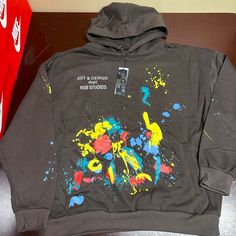 Reason Mens Black Paint Splatter Long Sleeve Pockets Pullover Hoodie Size Large Brand: Reason Department: Men Size: L Color: Black Type: Hoodie Style: Pullover Pattern: Paint Splatter Theme: Classic Occasion: Casual Season: Winter, Fall Features: Comfort, Breathable Sleeve Length: Long Sleeves Condition: New With Tags I Offer Discounts For All Return Customers. - Jvs Black Graffiti Print Sweatshirt For Fall, Urban Graffiti Print Hoodie For Fall, Black Paint Splatter, Pullover Pattern, Hoodie Style, Paint Splatter, Season Winter, Black Paint, Hoodie Fashion