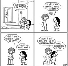 comic strip with two people talking to each other