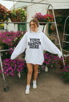 White Oversized Hoodie For Outdoor, Oversized White Sports Hoodie, White Oversized Hoodie With Text Print, White Hoodie Mockup, Gildan 18000 Mockup, Hoodie Mockup, Y2k Aesthetic, Oversized Sweatshirt, White Hoodie