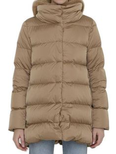 2157 HERNO DOWN JACKET IN NYLON AND ECO-FUR Herno Woman, Hooded Puffer Jacket, Jacket For Women, Leather Cap, Parka Jacket, Sweaters Knitwear, Denim Pant, Denim Top, Puffer Jacket