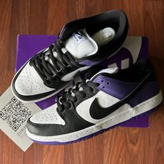 Product Info Shoe: Nike Sb Dunk Low Court Purple Size: 10.5 Men Color: Court Purple/Black/White Sku: Bq6817-500 100% Authentic New Shoes Including Original Everything Shipping - Shipping Is Free & Fast! This Item Is Shipped Through Usps Priority Mail. - Orders Are Shipped Within 1-2 Business Days After Payment. - Please Confirm Your Address And That The Size Of The Item You Chose Is Correct. I Cannot Change The Address After Purchase And I Am Not Liable For Any Items That Do Not Fit. I Am Only L Nike Purple Skate Shoes For Streetwear, Nike Casual Purple Skate Shoes, Casual Nike Purple Skate Shoes, Purple Low-top Skate Shoes For Streetwear, Sporty Purple Skate Shoes With Laces, Casual Purple Sneakers For Skateboarding, Nike Purple Skate Shoes With Energy-returning Midsole, Nike Purple Skate Shoes For Sports, Purple Basketball Shoes With Contrast Sole