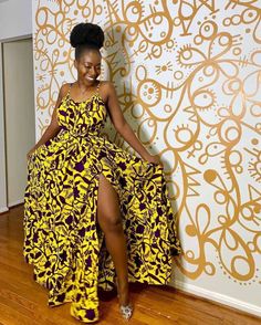 Spice up your love life with this glamorous yellow 💛 dress , perfectly made for your occasions like  wedding, Parties , photoshoots etc. The dress has zipper at the back for easy wearing. It is made with 100% Cotton African Wax.  It can be made in other fabric options and customisations are welcome. Start up an etsy conversation, so we can fix up your custom dress. Yellow Fitted Long Gown, Yellow Floor-length Gown For Party, Floor-length Yellow Gown For Party, Yellow Floor-length Gown For Summer, Sleeveless Yellow Maxi Dress For Wedding, Yellow Floor-length Summer Gown, Yellow Summer Party Gown, Yellow Sleeveless Maxi Dress For Wedding, Yellow Fitted Maxi Gown